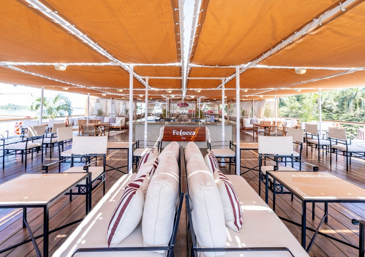 Sun deck of the JAZ Bahareya Nile Cruise Nile cruise